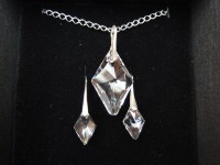 RHOMBUS SWAROVSKI. STRIEBRO 925.